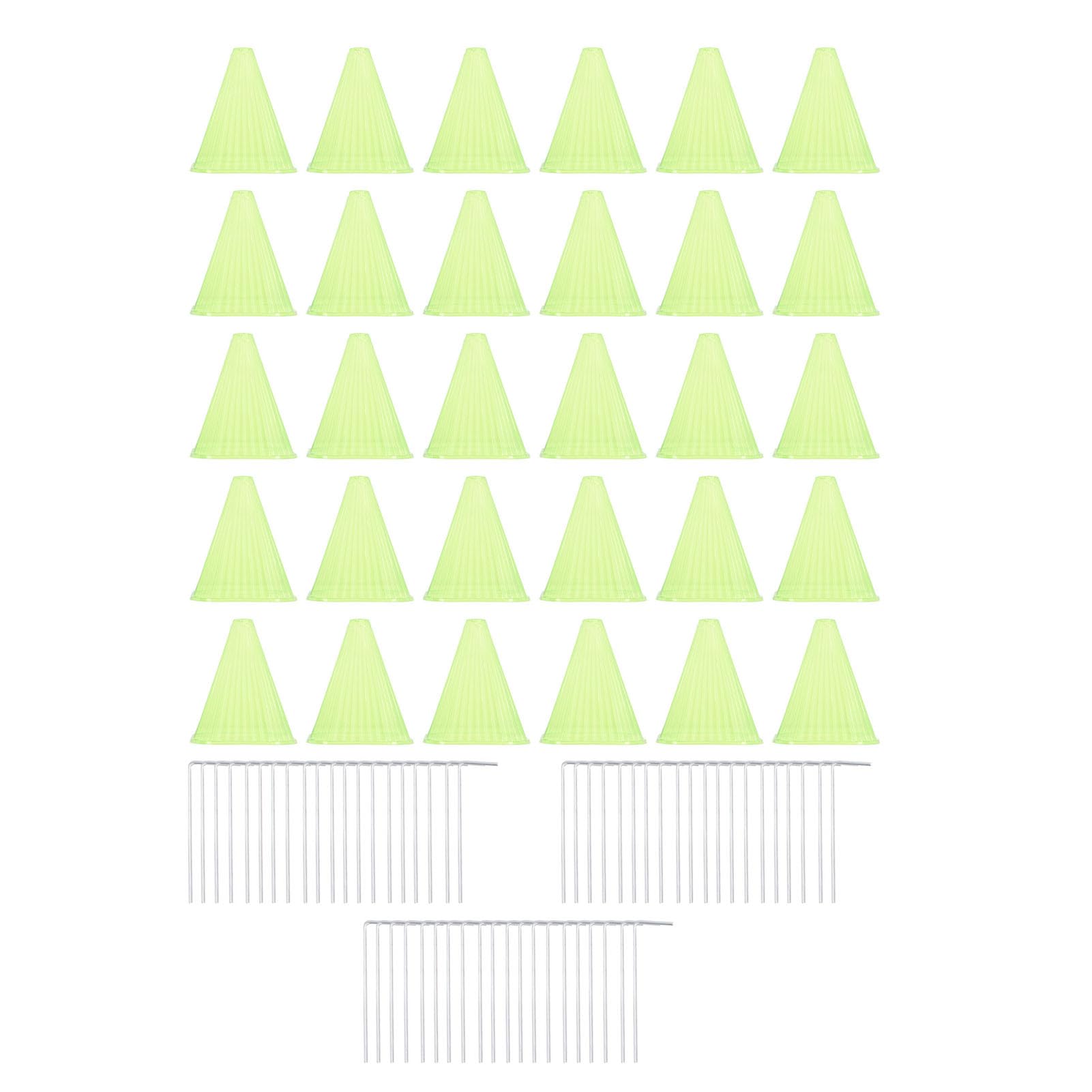 30 pièces dômes Cloches en Plastique réutilisables pour Plantes, couvertures de Plantes en Cloche protégeant des Animaux de Jardin, escargots, Oiseaux, Poulets, Comprend 60