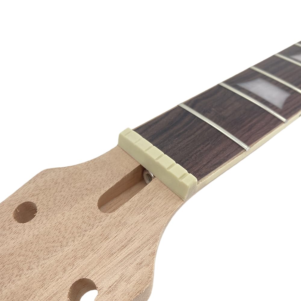Gryf gitary z 22 progami, 63 cm, mahoń i palisander