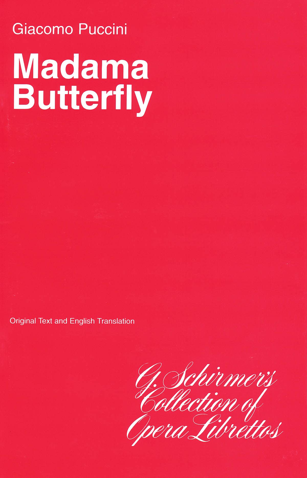 Madama Butterfly: Libretto Paperback – Import, 1 November 1986