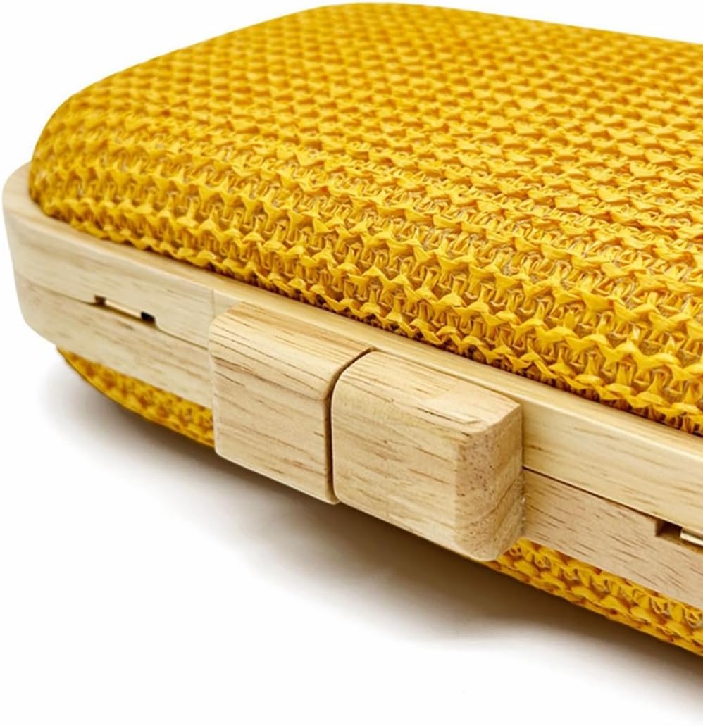 Women Straw Clutch Purse Handwoven Summer Evening Bag Beach Straw Handbag Wedding Party Clutch Bag Wicker Purse - Image 7