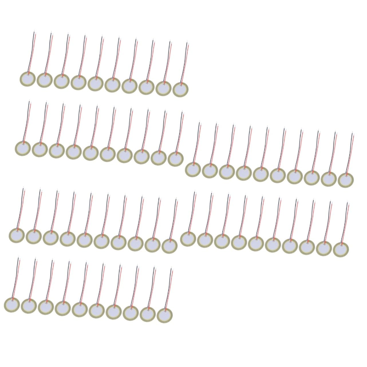 ibasenice 3sets Piezo Disc Elements for Acoustic Guitars Diaphragm Disc with Brass Plate Wide Applications 20pcs*3