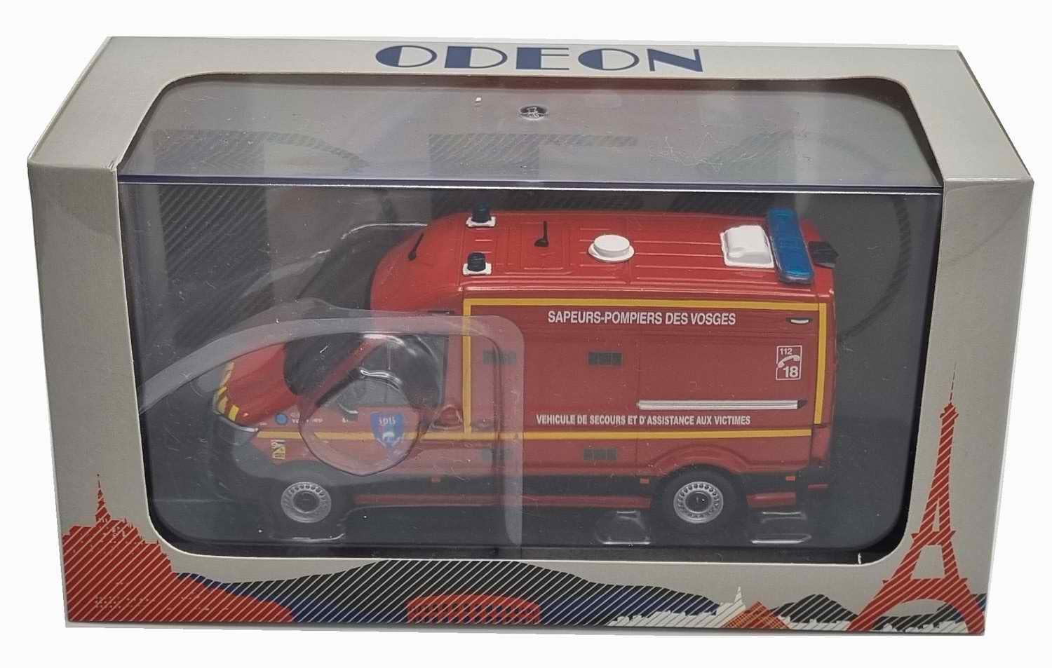 Odeon Ambulanza Man TGE L2H2 GIFA VSAV dei Vigili del Fuoco SDIS 88 1/43 Metallo Veicolo Collezione Edizione limitata a 504 Pezzi