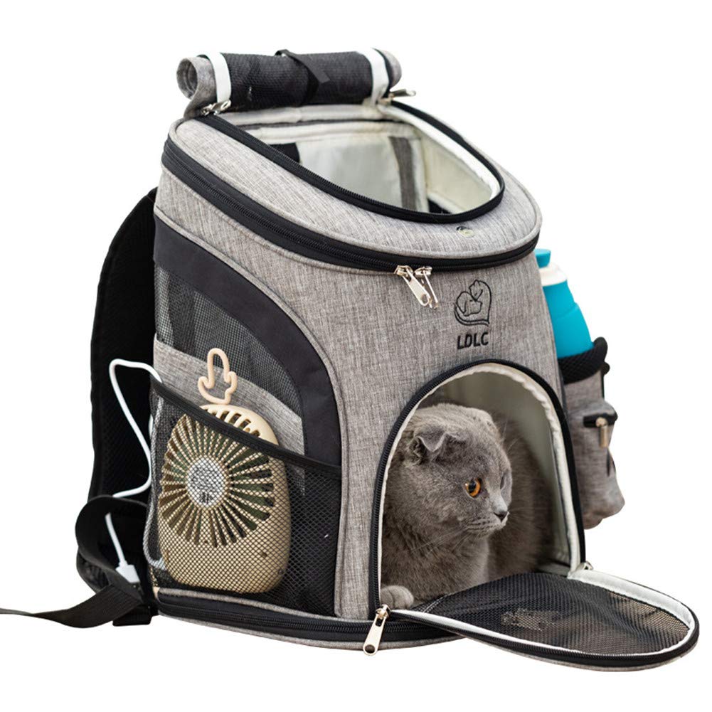 Bolsa de transporte para gatos, mochila bandolera, lavable y plegable, para gatos, pequeños perros, conejos, animales de compañía