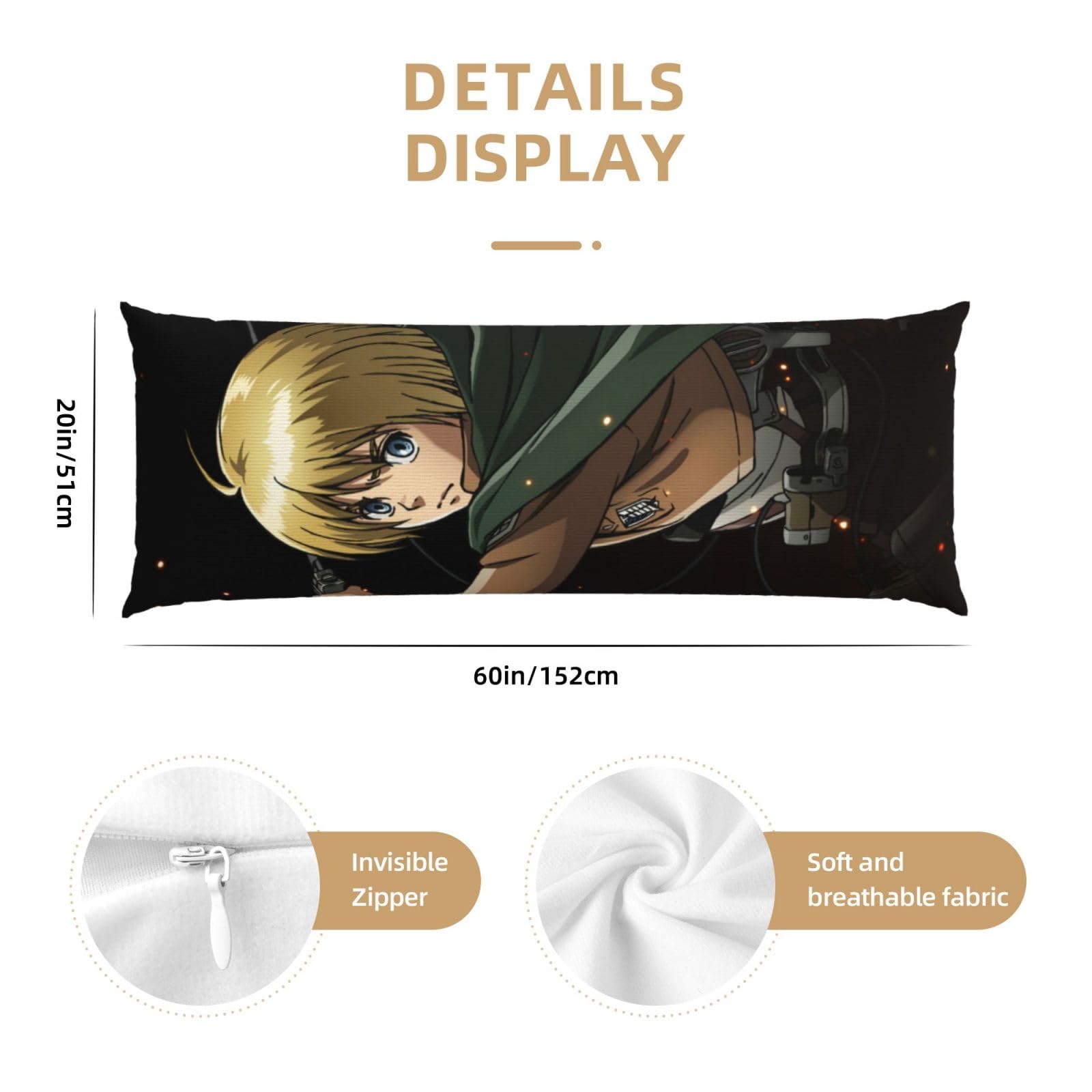 Amazon｜抱き枕カバー 進撃の巨人 アルミン・アルレルト 抱き枕