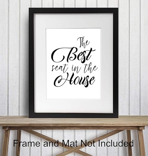 Miniatura 2 de The Best Seat in the House Bathroom Sign - Funny Bathroom Art Print Typography - Humorous Home Decor for Bath - Gifts for Bathroom