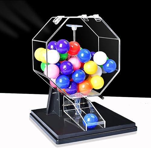 Juego de bingo profesional selector manual de lotería incluye jaula de bingo acrílica bolas de bingo estilo ping pong de 16 pulgadas 50 piezas para