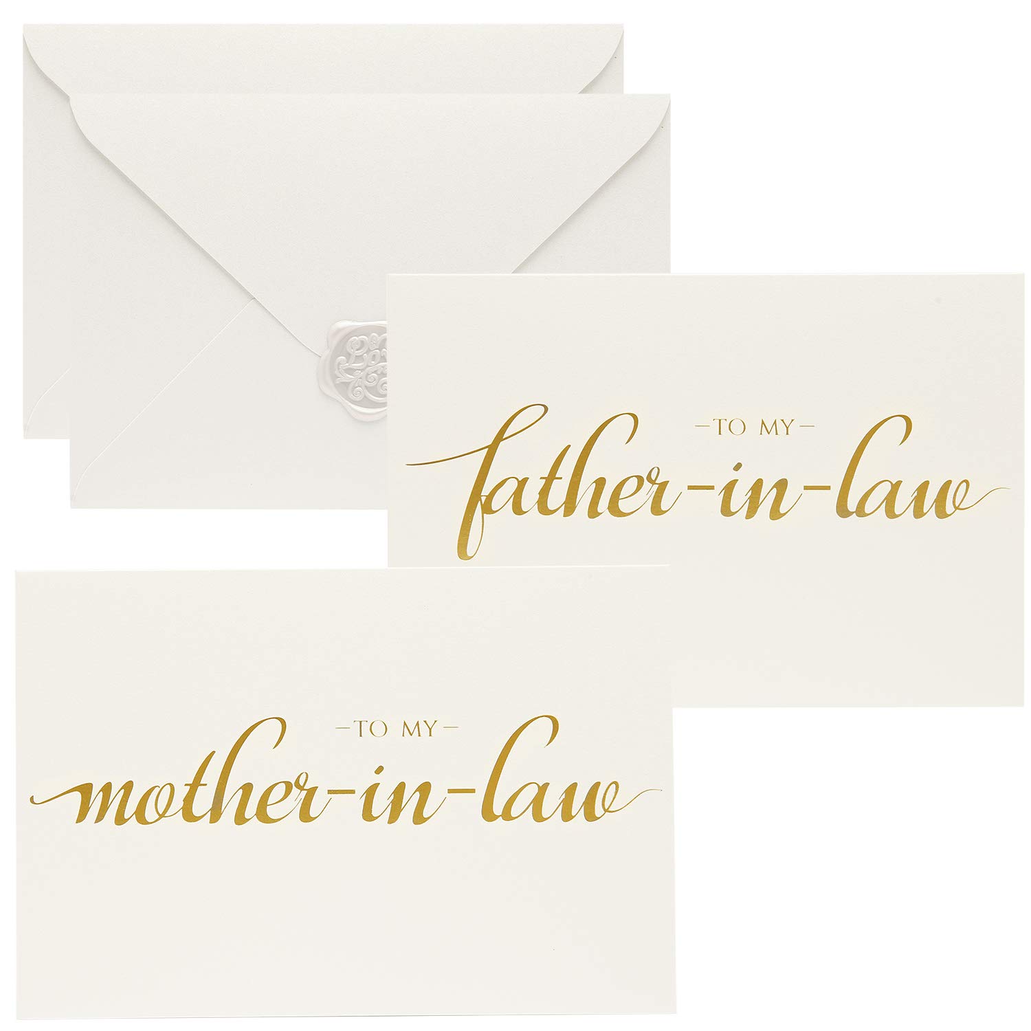 Buy MarHermoso To My Father in Law Mother in Law Wedding Day Cards Set 