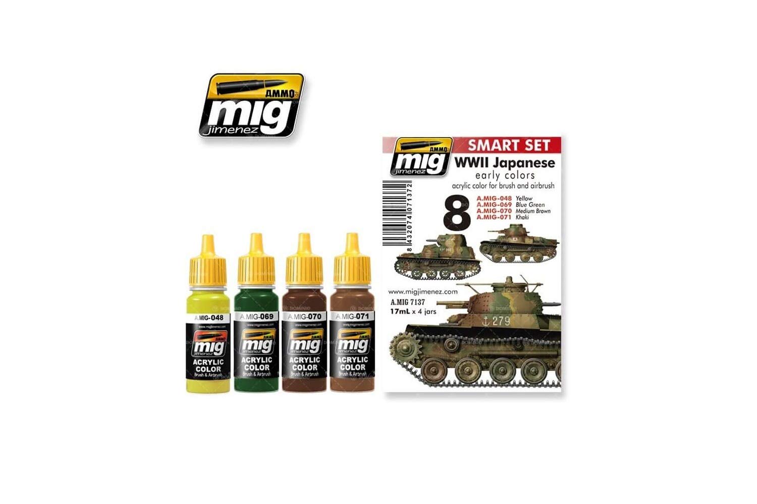Amazon.com: Ammo MIG-7137 Ww Ii Japanese Afv Early Colors Acrylic
