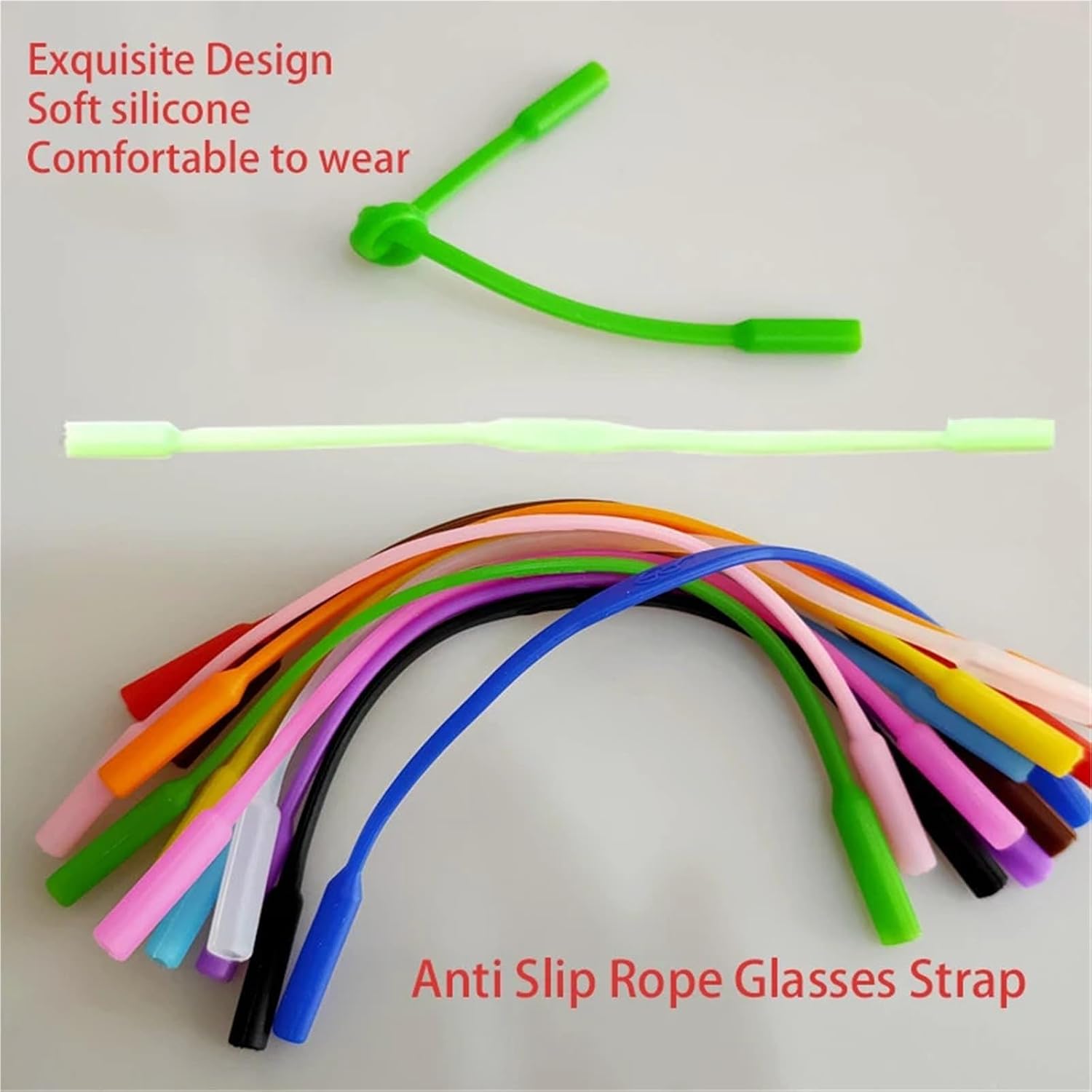 Eyeglasses Strap 50pcs Exquisite Design Multicolored Soft Silicone Glasses Anti Slip Rope Strap Comfortable To Wear