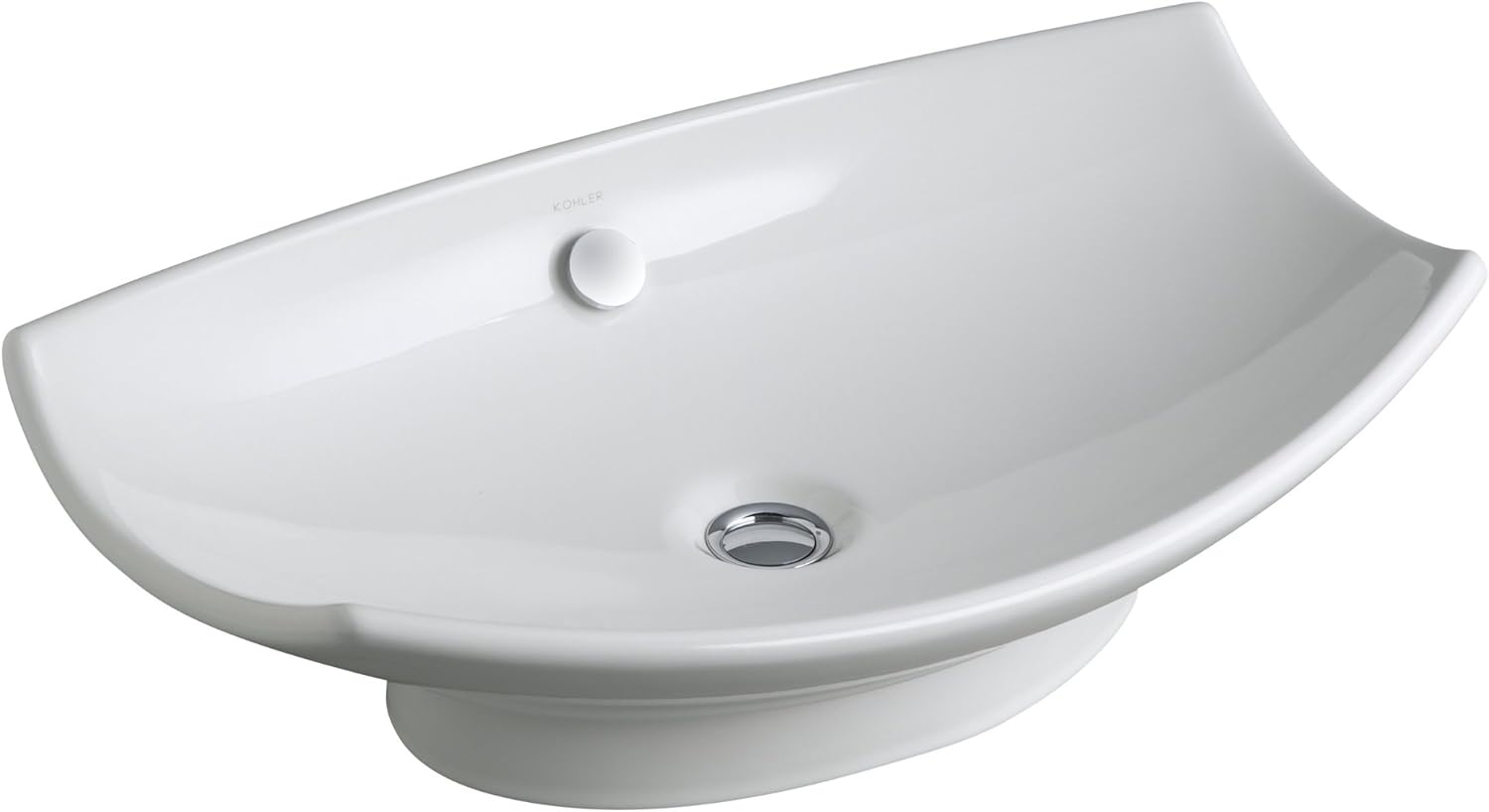 KOHLER K25300 Leaf Vessels Bathroom Sink, White Vessel Sinks