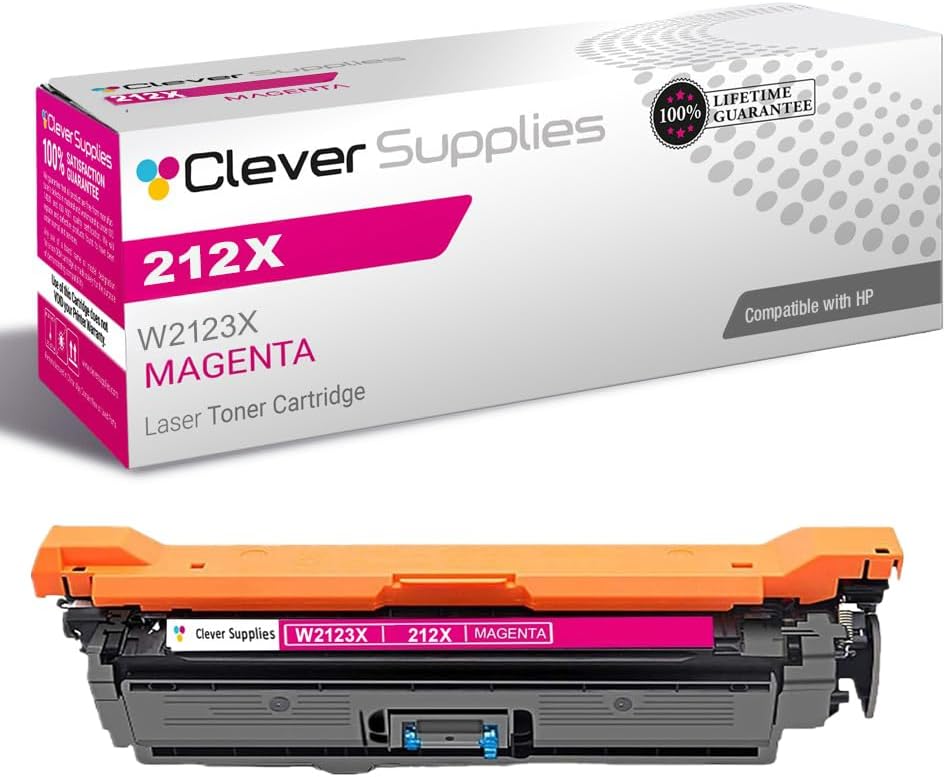 CS Replacement Compatible with HP 212X Toner Cartridge W2123X to use with M554DN M555DN M555X M578C M578DN M578F M578Z (Magenta, 1-Pack)