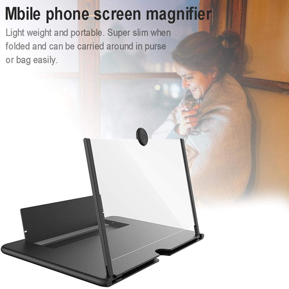 12 inch 3d hd mobiele telefoon scherm vergrootglas met make-up spiegel