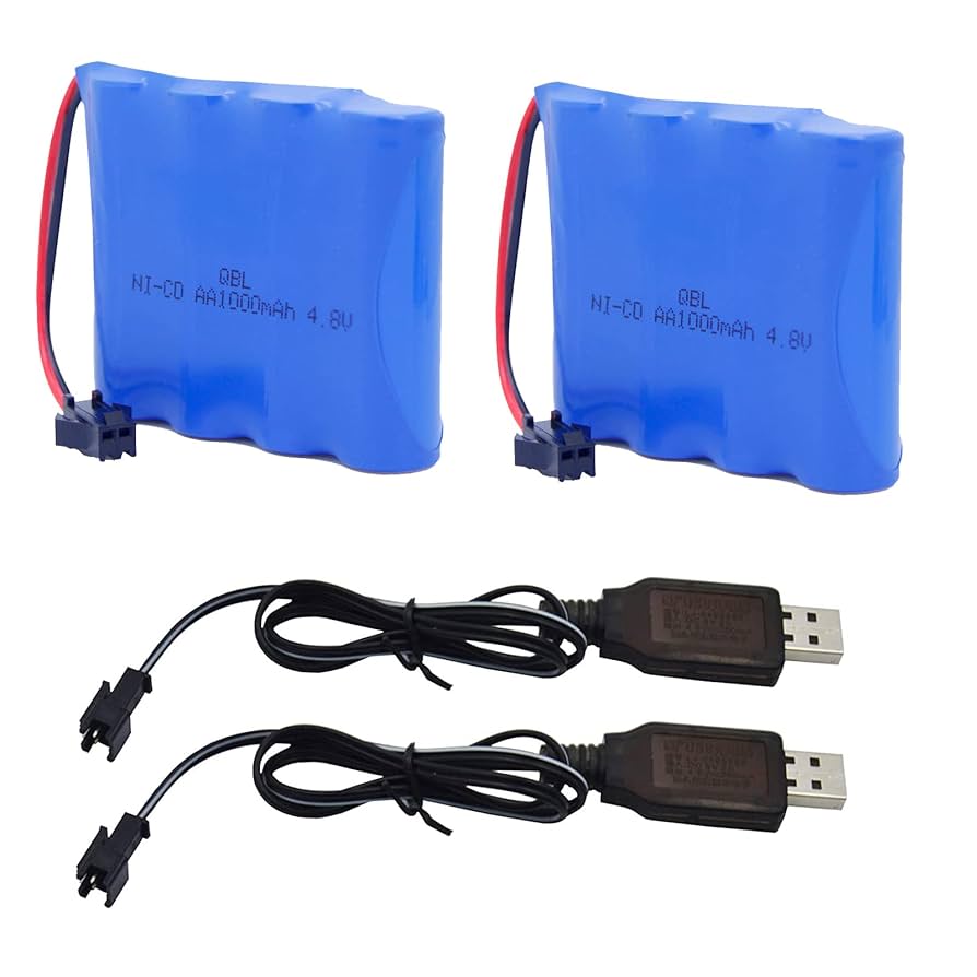 Amazon.com: QBLPOWER 2 Pack 4.8V 1000mAh NiCd Battery and 2