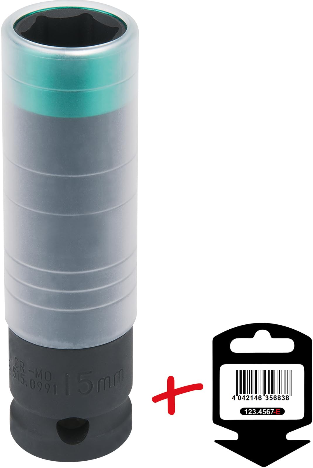 KS Tools SlimPOWER 1/2'Impact-Stecknuss, 15mm, auf Hänger - Image 2