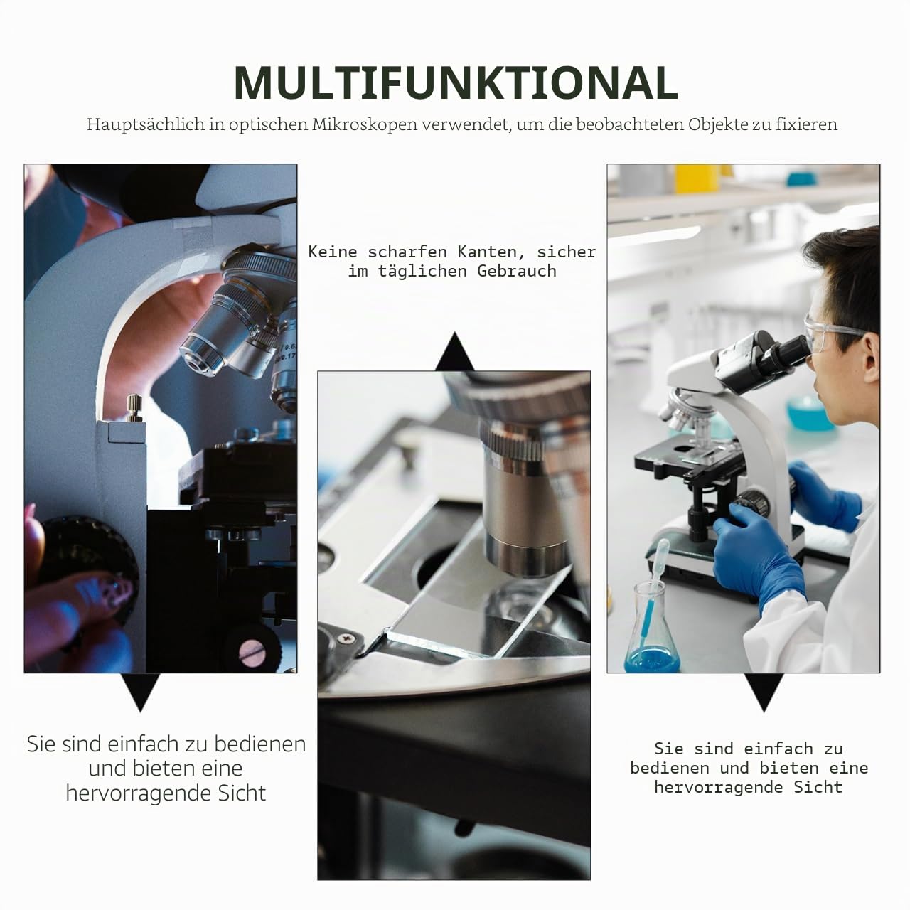 Gatuida 1000 Stück Deckgläser Mikroskop, deckgläser 22x22 Lehrmaterialien Mikroskop-Objektträger Zubehör für Labor Optische Mikroskopie Und Biologie Wissenschaft Studium