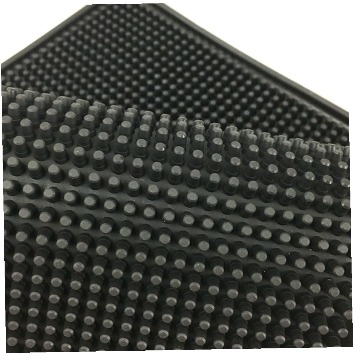 Tappetino Bar in Silicone Nero Antiscivolo Drenaggio | Bar e Cucina, 1 Pezzo, Formato Rettangolare, Scanalature Profonde, Adatto a Tazze e Frutta