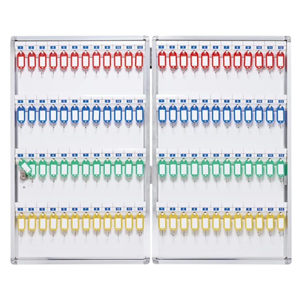 Caja para llaves de pared con cerradura de seguridad y 96 llaveros