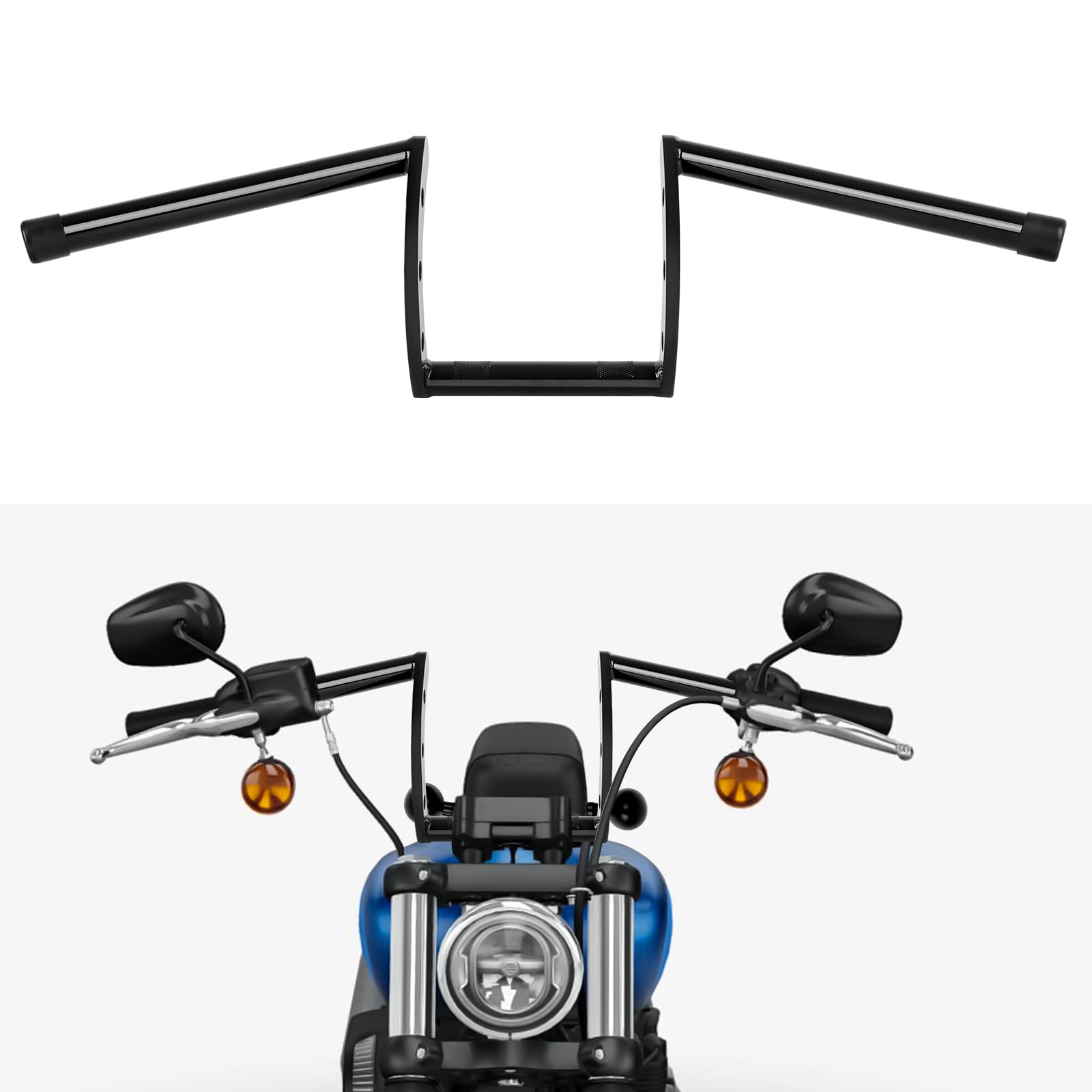 DREAMIZER Manubrio per Moto 25mm 1" Ape Hanger Compatibile Chopper Cruiser