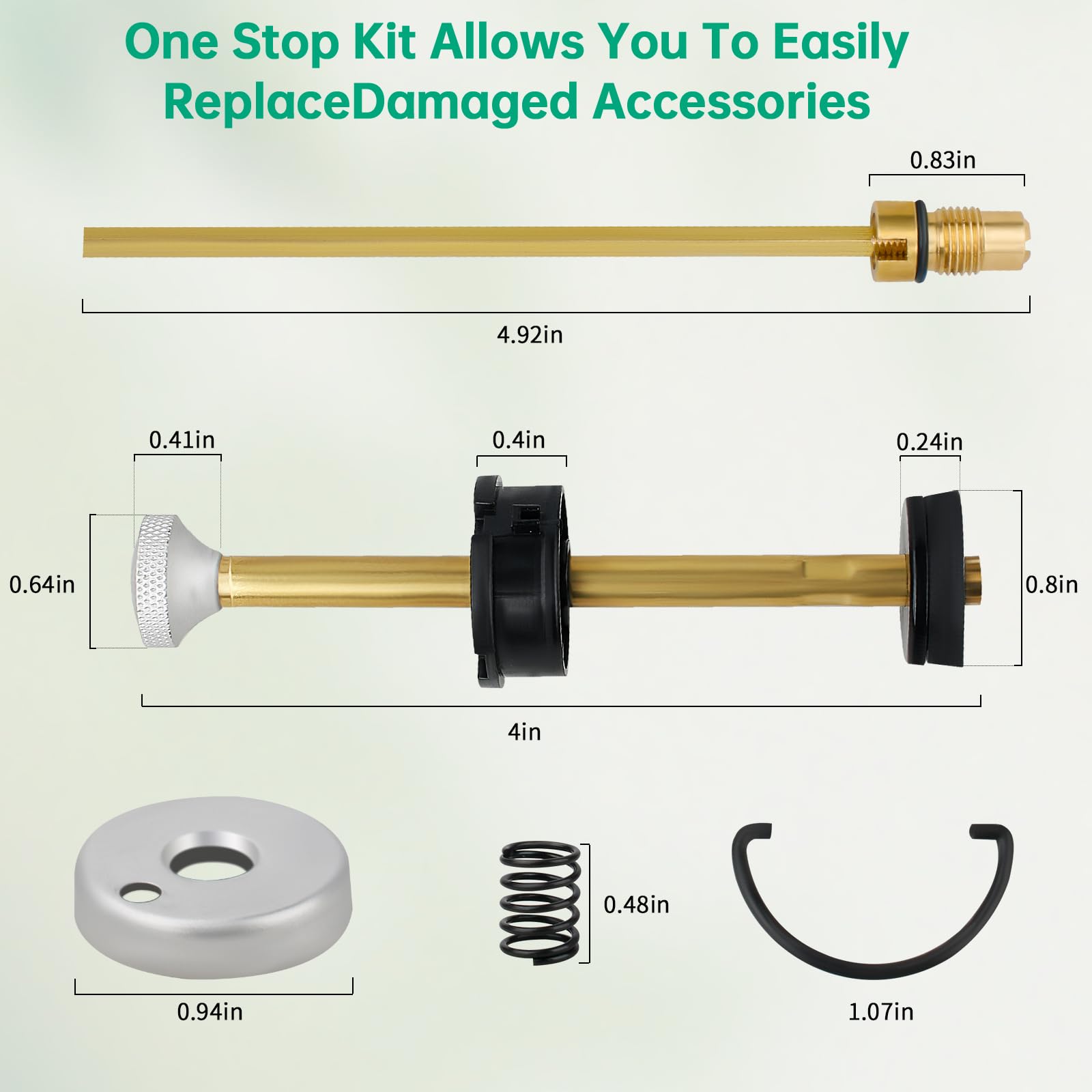 SUNJIKA Camping Stove&Lantern Comprehensive Repair Kit for Coleman Lantern Parts with Coleman Dual Fuel Stove.Check Valve,Air Stem Assembly(200-6381),Universal Plunger Pump Metal Part(242j5201)