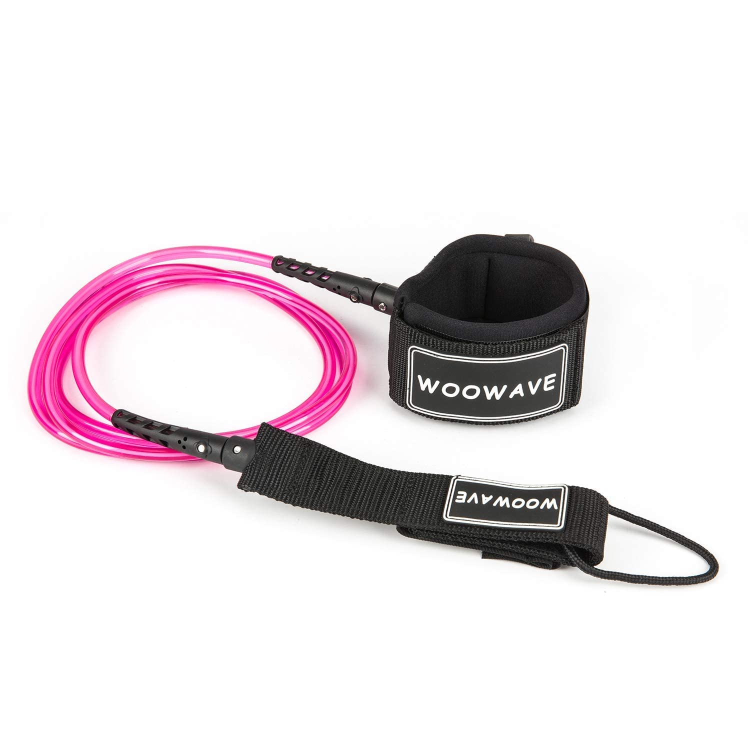 WOOWAVE Surfboard Leash Surf Leash SUP Leg Rope Straight 6/7/8/9 feet for All Types of Surfboards with Waterproof Wallet/Phone Case