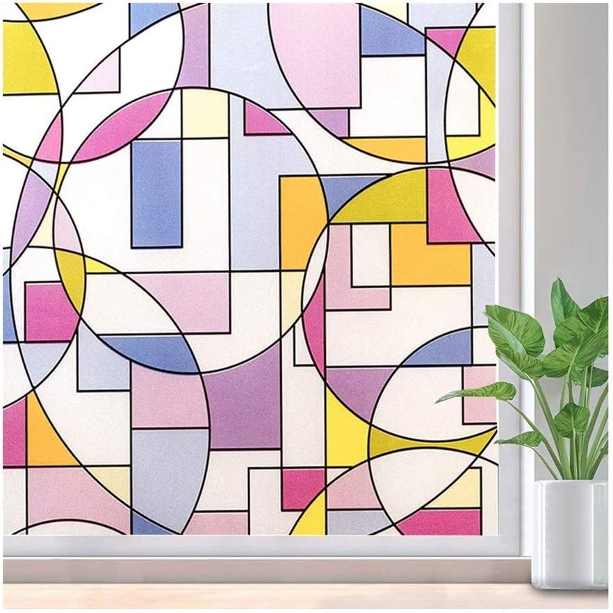 SUNBIRD Window Privacy Film Frosted Glass Window Film Sun Blocking Window Tinting Film for Home, Clings Removable Frosting Bathroom Door (24 x 78 Inch, Linked Geometry) (B0CMQVS6WY) Amazon Price History, Amazon Price Tracker