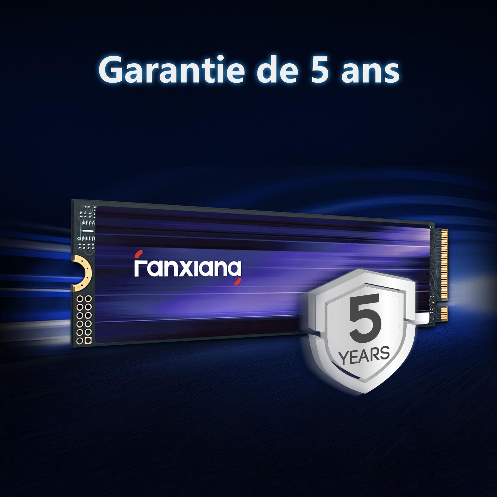 fanxiang S880 SSD 2To NVMe SSD M.2 2280 PCIe 4.0 Gen4x4 Disque SSD Interne 2 to TLC - Jusqu'à 7300 Mo/s en Lecture, Compatible avec PS5 PC Gaming Ordinateurs de Bureau et Portables