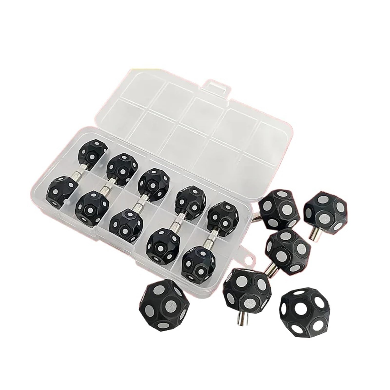 Marcatore for scansione 3D da 10 pezzi Forme multi-faccia Scanner 3D Tracciamento ad alta riflettenza Marcatura punti target Prevenire la perdita | 3x6mm 10pcs