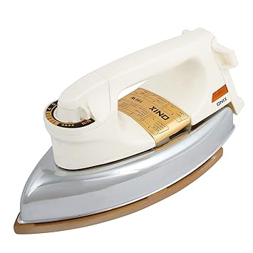 ONIX enthusing generations Turbo 750 Watts Heavy Weight Dry Iron Box (Ivory)