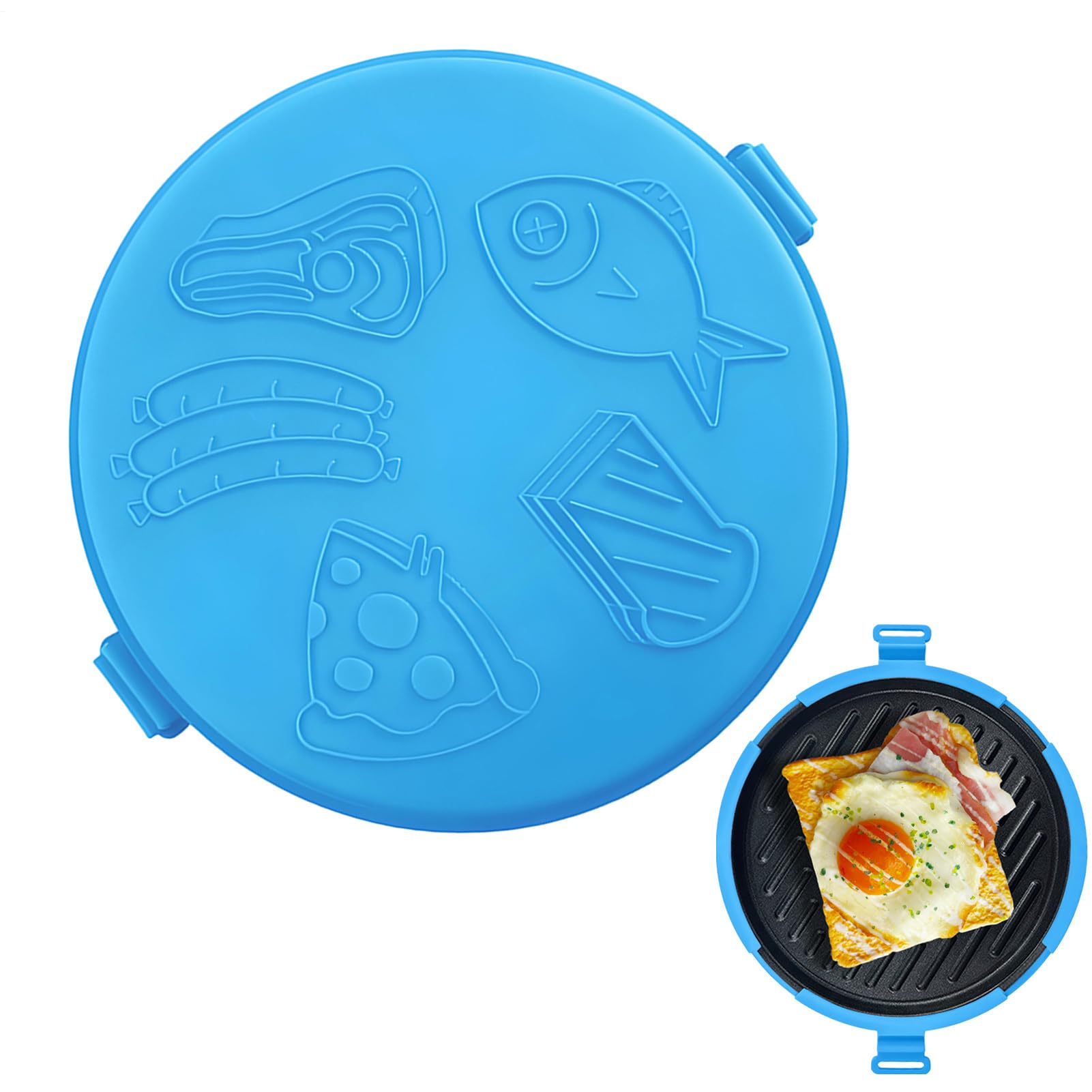 Bandeja para hornear sándwiches en microondas Plancha de calentamiento | Bandeja para Sándwiches en Microondas para Horno Hogar Viajes Desayuno Cocina
