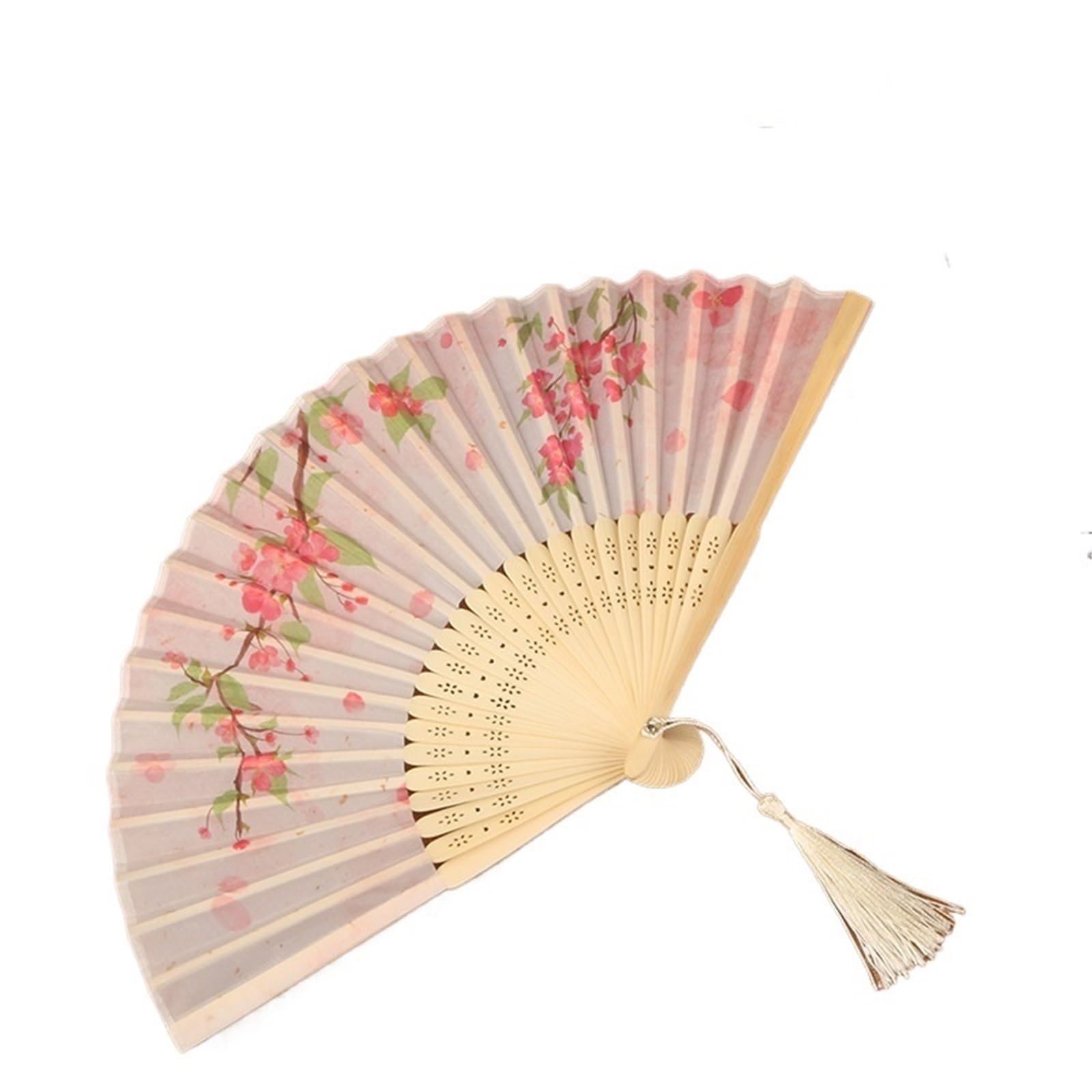 Dcuipg Color2 Vintage Silk Folding Fan For Party