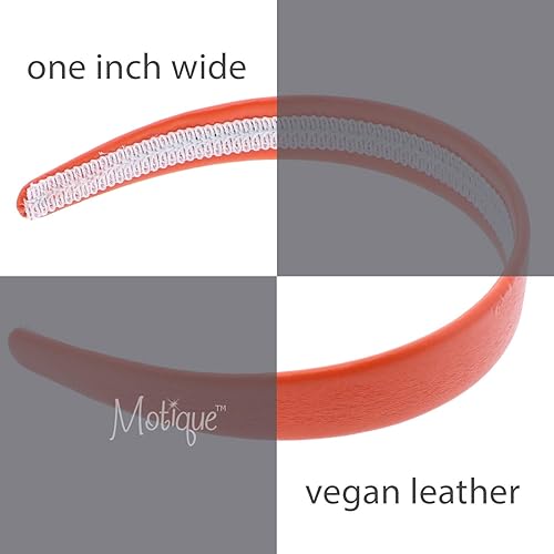 Miniatura 9 de Vincha firme para el cabello de 1 pulgada de ancho de símil cuero para dama y niña talla única  Púrpura claro