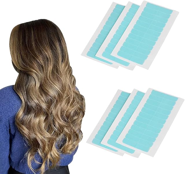 Hair Extension Tape Double Sided Adhesive 120 PCS Hair Extension Tape Tabs Double Sided Water Proof Adhesive Tape 4cm*0.8cm Hair Green