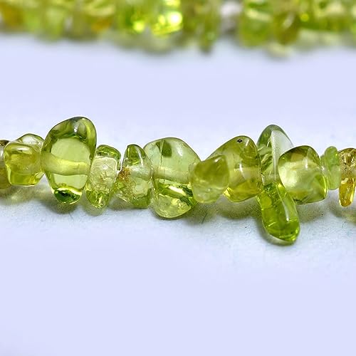 Miniatura 4 de Peridoto Natural Chips Peridot, 0.118-0.197 in Perlas de Piedra Rodada de Forma Irregular, Cuentas de 34 Pulgadas DIY (AMB-273)