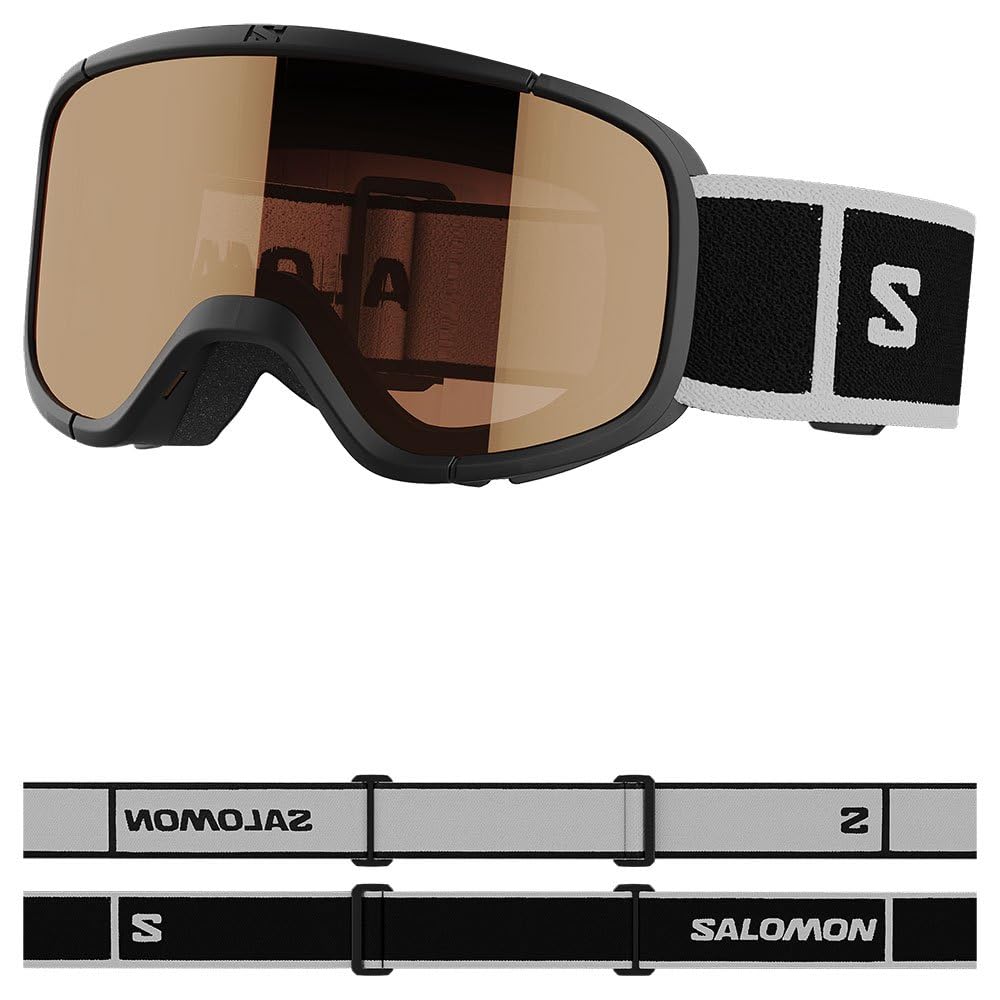 Salomon Lumi Access Masque de Ski Unisexe pour Enfant, Champ de Vision Élargi, Idéal pour le Ski et le Snowboard, Noir, Taille Unique