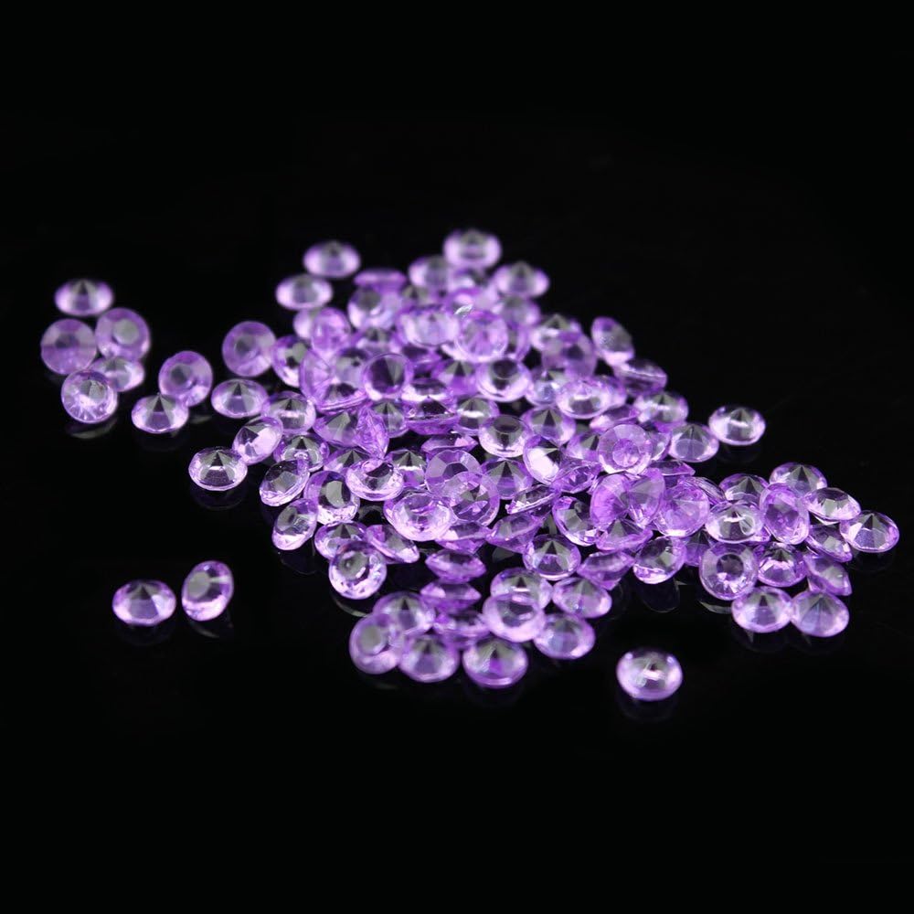 8mm 1000pcs Acrylic Color Faux Round Diamond Crystals Treasure Gems for Table Scatters, Vase Fillers, Event, Wedding, Arts & Crafts (Champagne)