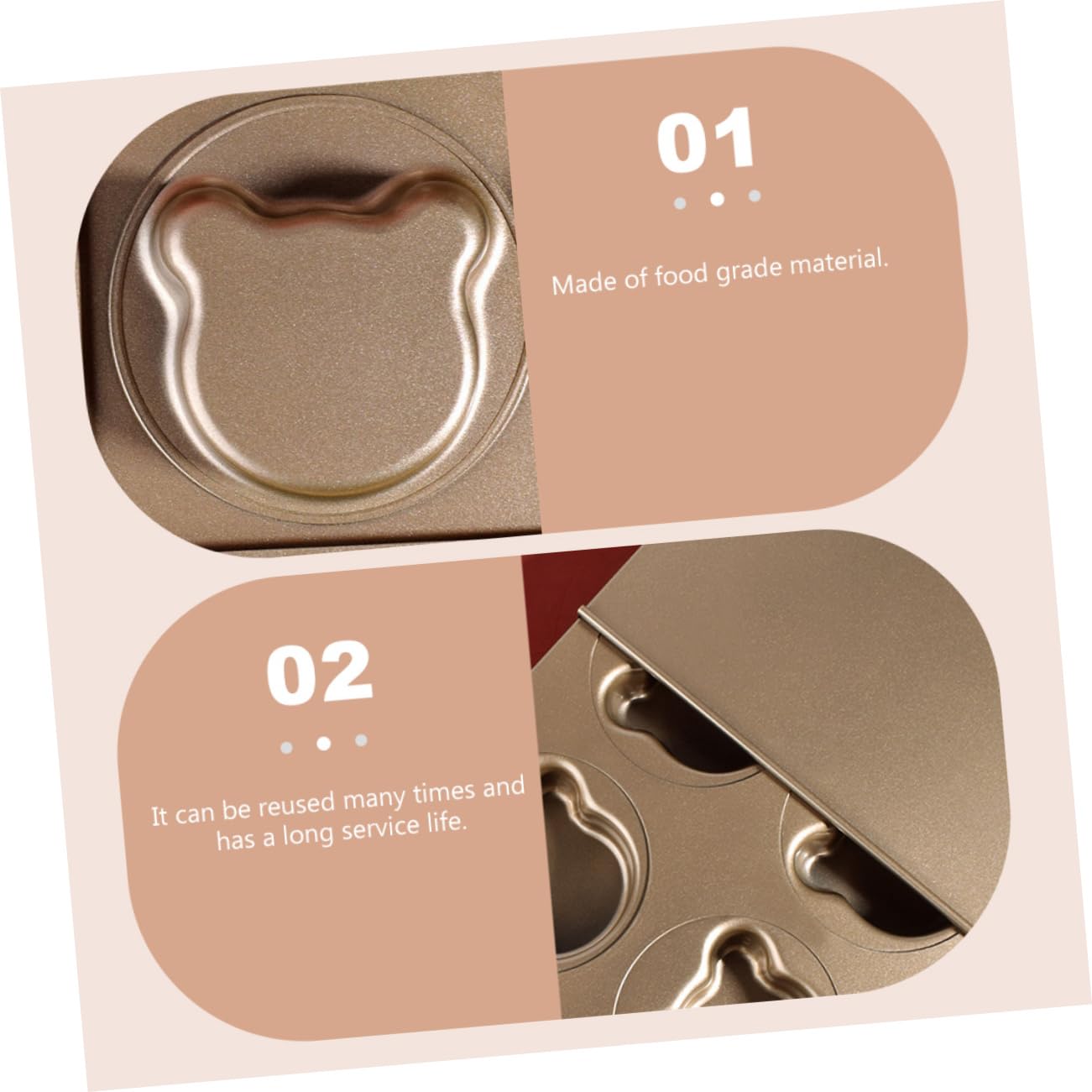 LABRIMP 1juego Conjunto De Moldes De Hornear De Metal Forma De Oso Para Pasteles Herramienta De Cocina Para Repostería Hogar y Cafeterías