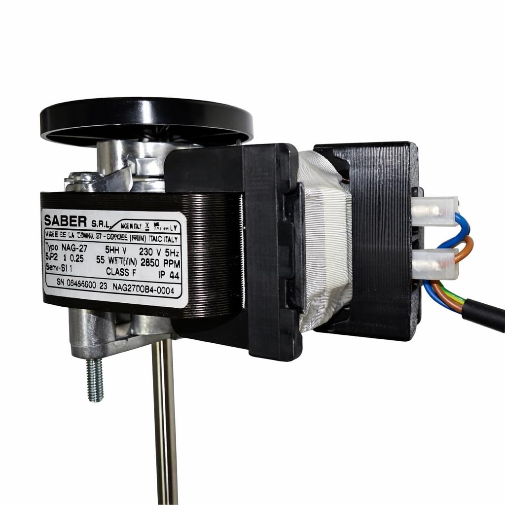Rührwerksmotor klein von Saber für Zapfanlagen/Nasskühler und Co. Wellenlänge 150mm, Flügel 40mm, Höhe Motor: 62,5 mm
