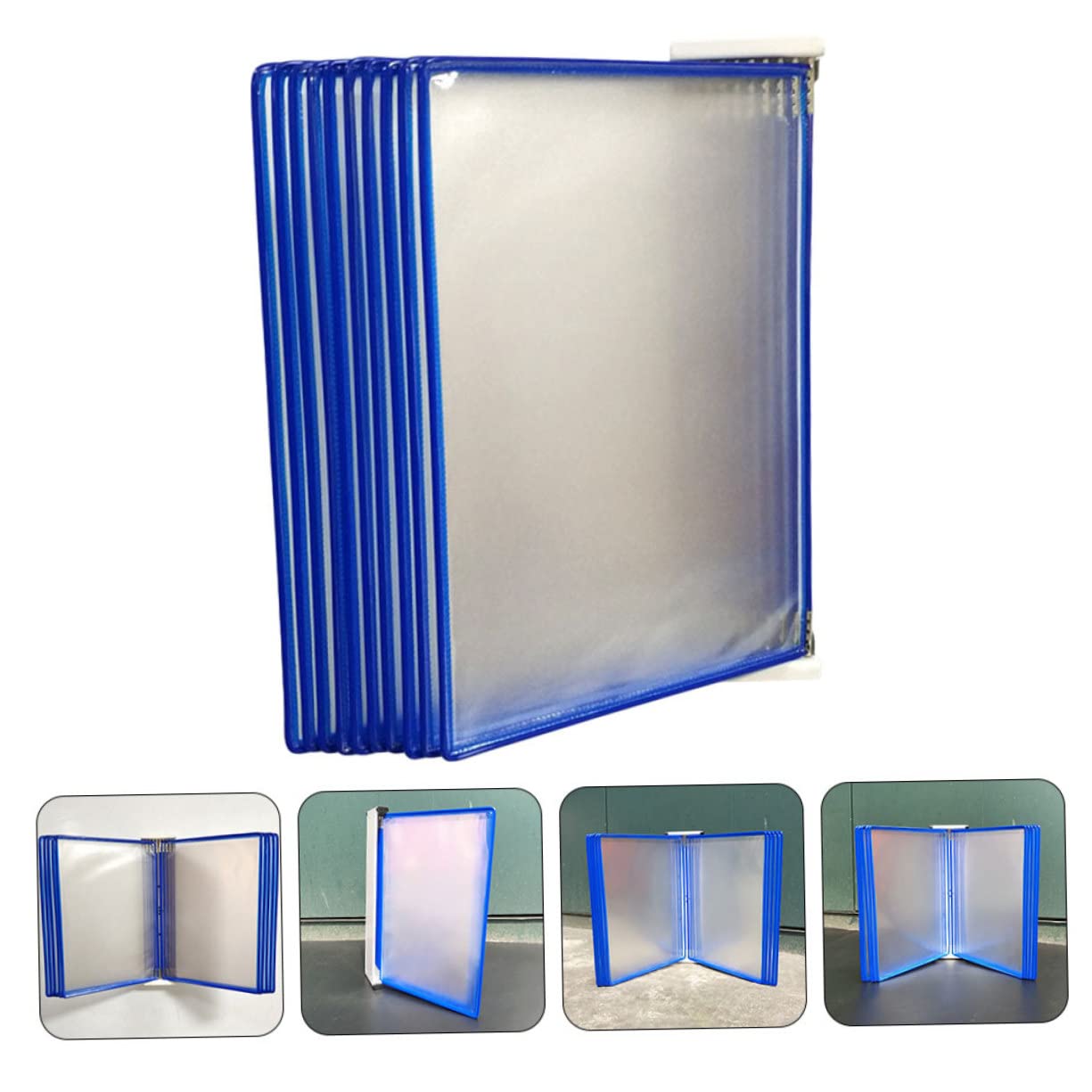 Hängender Dokumentenhalter zur Wandmontage, Blau, PVC Metall