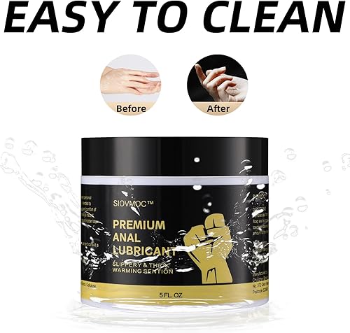 Miniatura 5 de Lubricante sexual anal, gel de fisting a base de agua prémium para mayor comodidad y experiencia suave, lubricante sexual de larga duración para