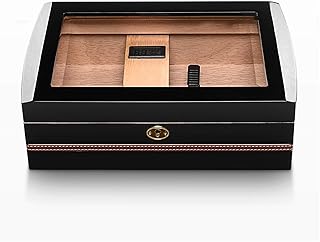 Humidor-Cigar boxs Cigars Gift Set for-Travel hum Cedar Cigar Box Moisturizing Cigar Box Convenient Cigar Box Cigar Cabinet Sealed Large Capacity Cigar Box