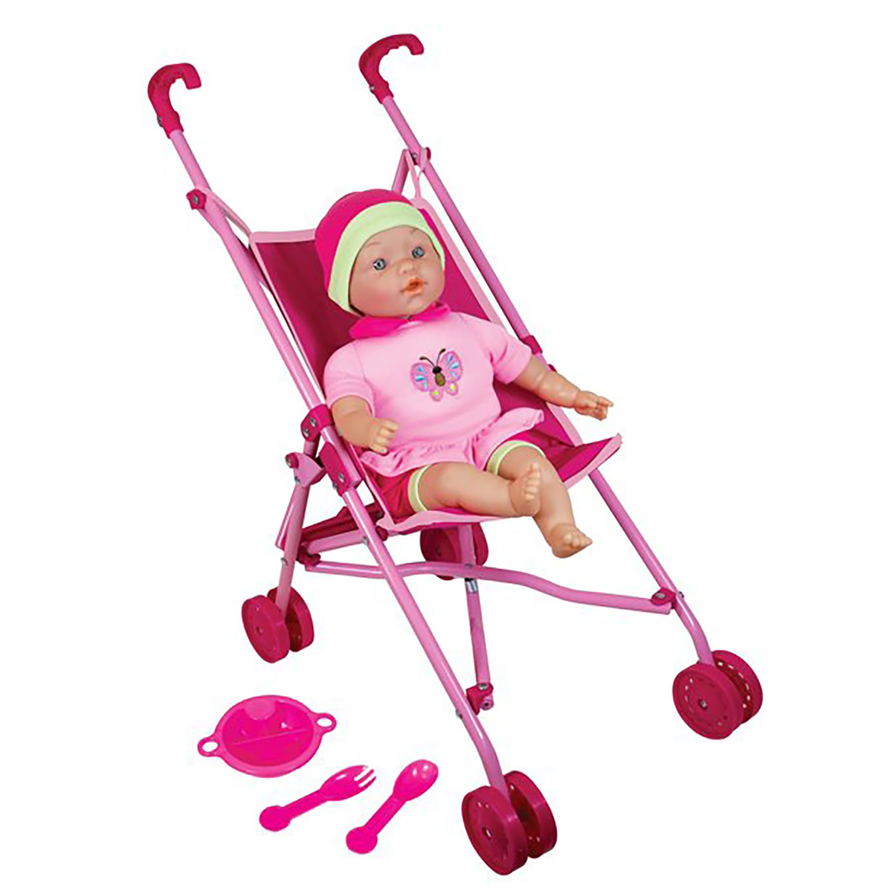 Lissi Doll: Umbrella Stroller Set with 16
