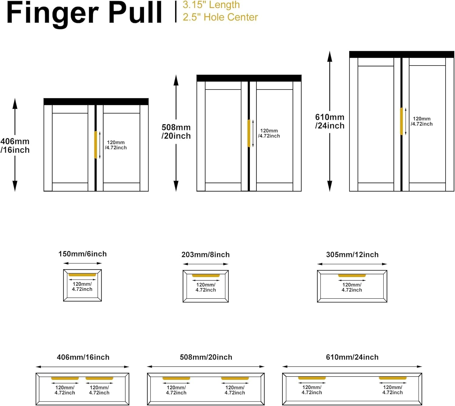Edge Finger Pulls for Cabinets Peel and Stick on Kitchen Drawer Pull Hidden Invisible Flat Self Adhesive No Drill Handle Pack of 10 Brushed Nickel 4.72 inch Easy Installation