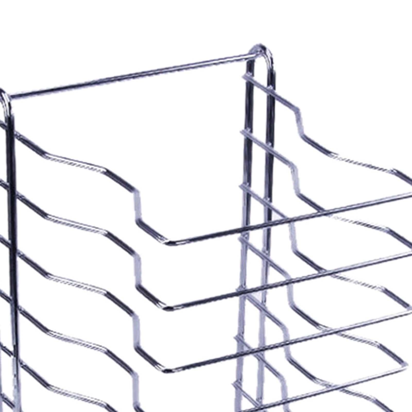 Qianly Support à Pizza en Acier Inoxydable, Gain de Place, Support de Rangement, Plateau de Table réutilisable, présentoir pour Restauration, Pique-Nique, Huit Couches