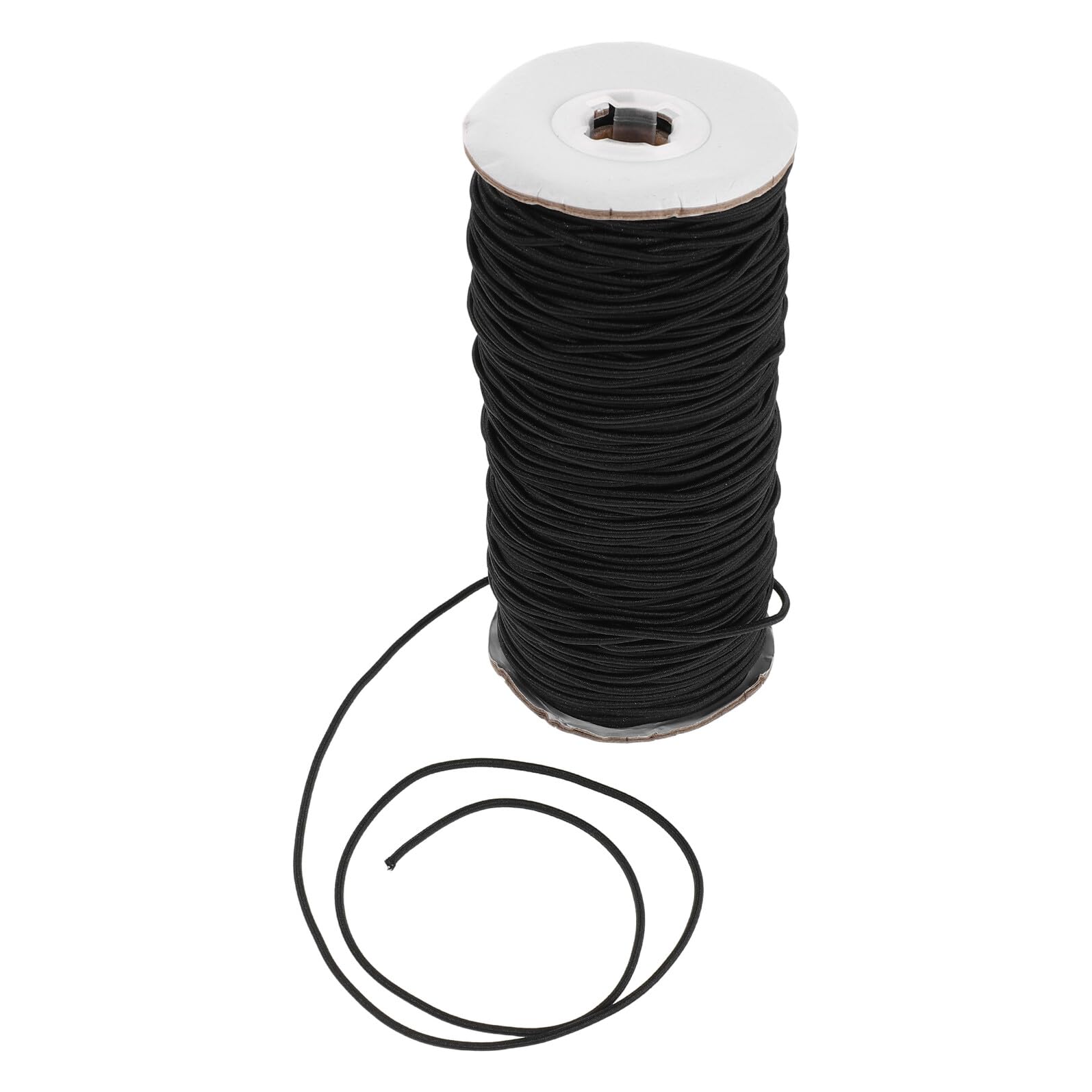 Cordon élastique rond noir 2 mm sangle élastique solide et bande extensible 100 yards