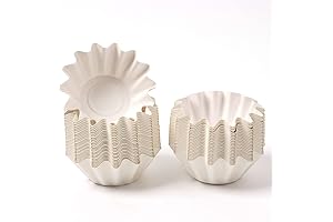 Wave White Cupcake Liners - Baking Essentials for Elegant Presentations