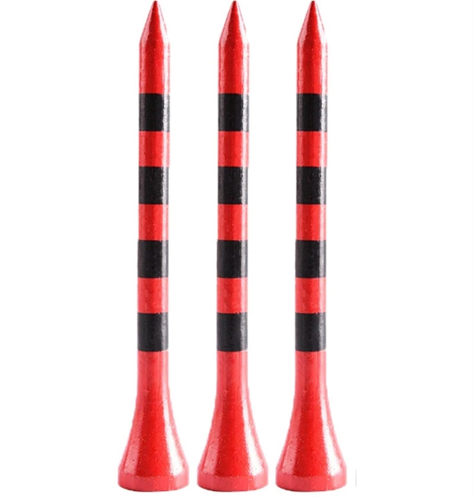 Golf Tee 100 Teile/Paket Golf-Tees Aus Holz 4 Schwarz Streifen Weiß Schwarz FüR Einen Idealen Abschlag