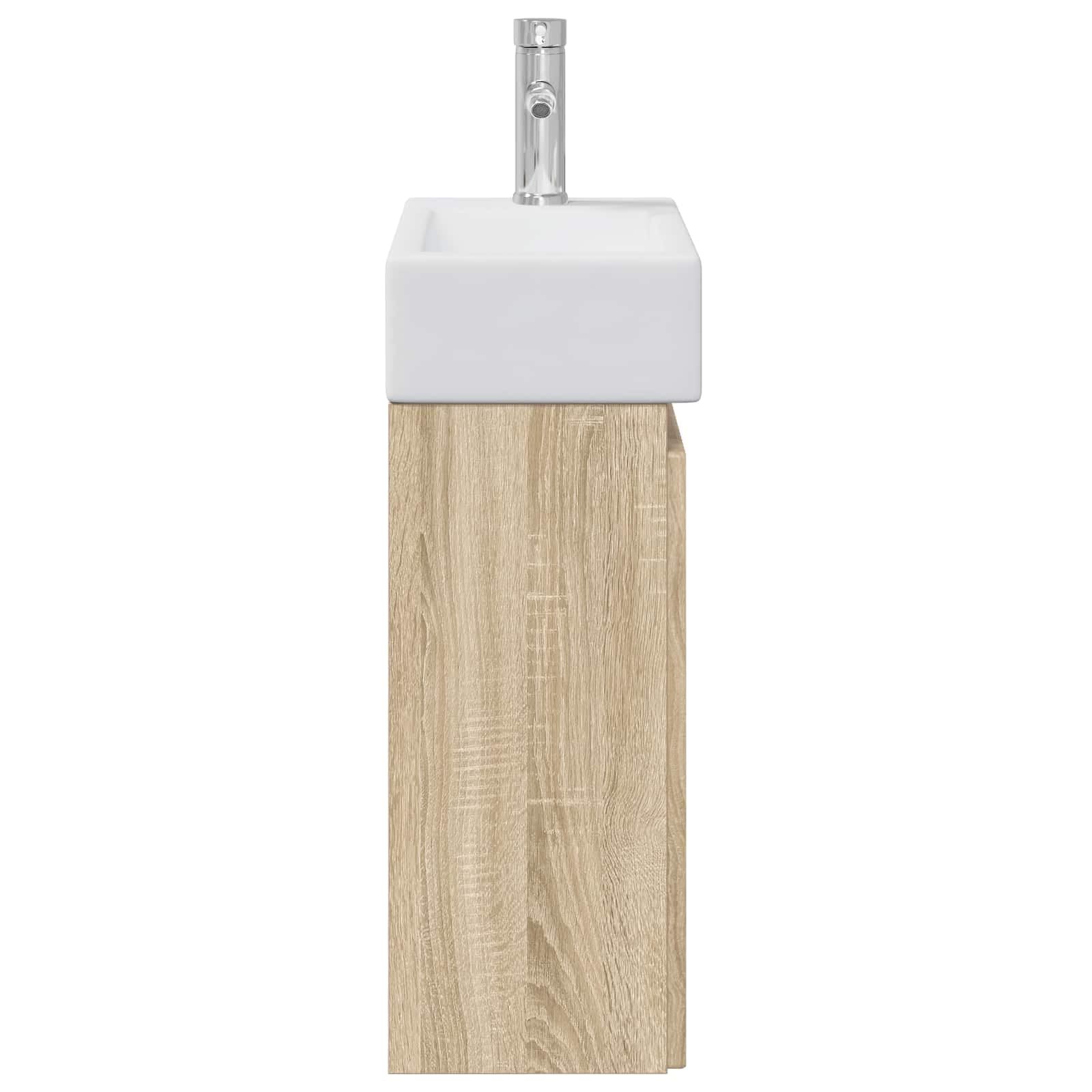 Genérico Módulo de baño con grifería Roble Sonoma 45,5 x 22,5 x 84 cm,Armarios y Almacenamiento,Tocadores de baño,20.1 kg-889453