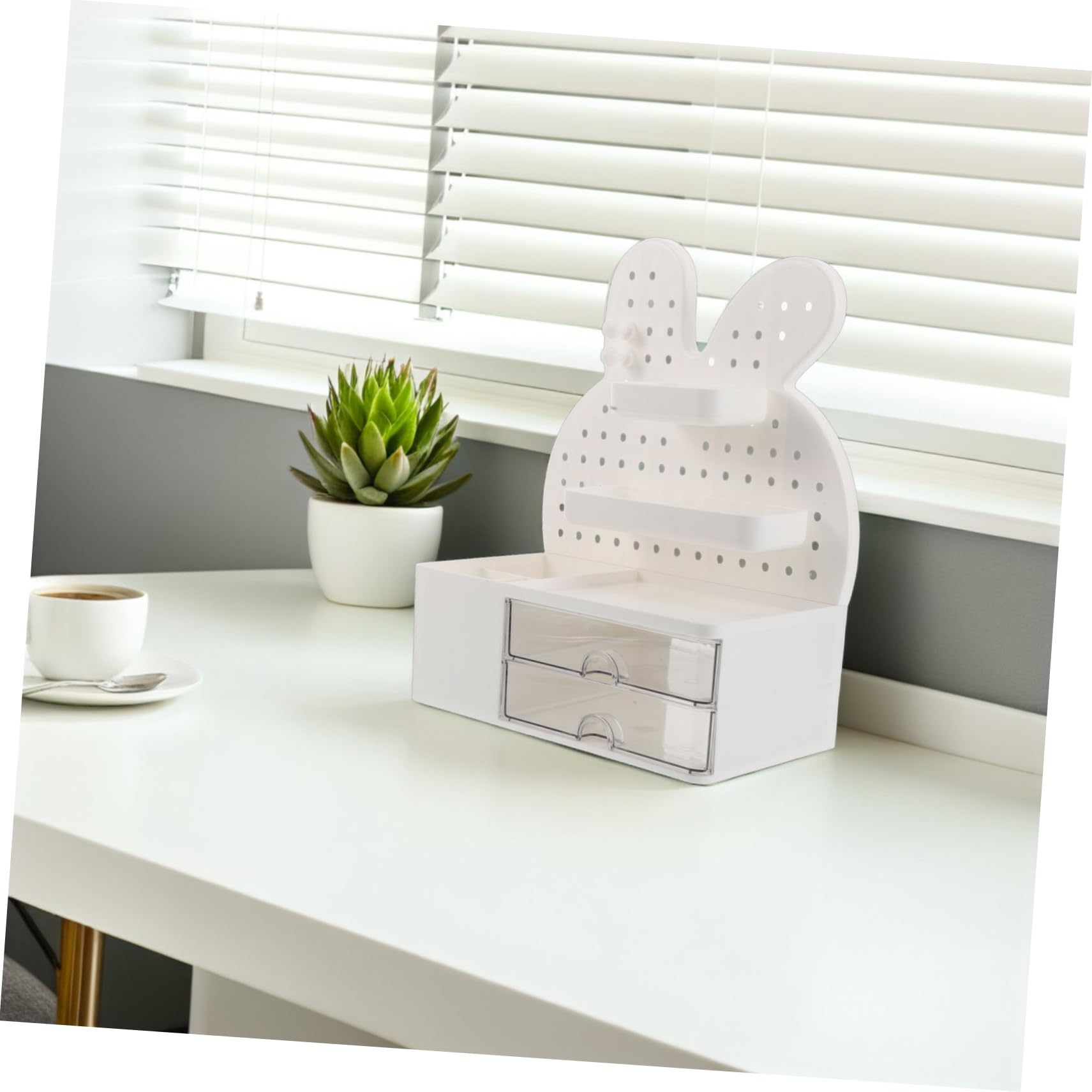 TOPBATHY Scatola Portaoggetti Per Cancelleria Con Pannello in Plastica Organizer Per Cassetti Da Scrivania Portaoggetti Con Cassetto Per Ufficio Accessori Da Scrivania Per Forniture Per