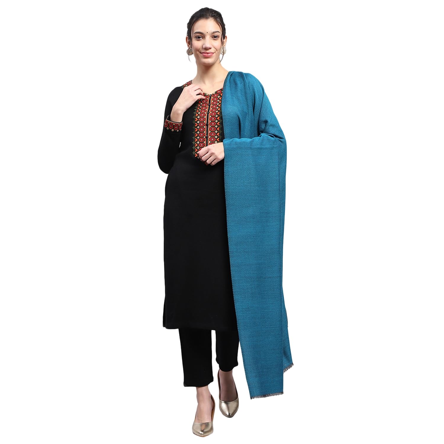 monte carlo Womens Solid Reversible Shawl (224SHW6960)-picture-48