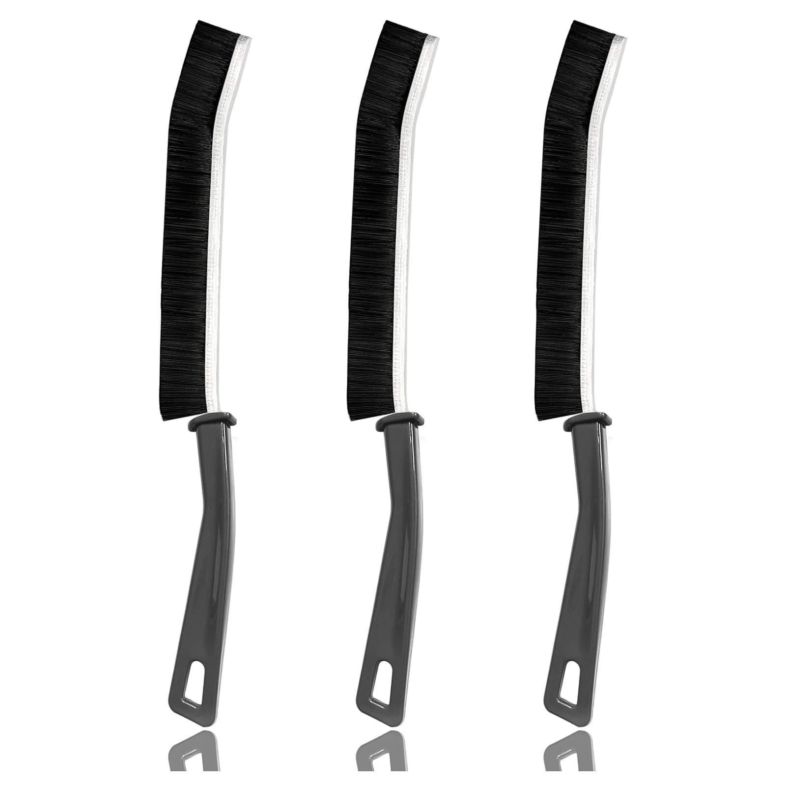 Crevice Cleaning Brush, Groove Cleaning Brush, Gaps Cleaning Brush, Small Scrub Brushes Tube Brushes Tiny Window Door Track Groove Gap Cleaning Tools for Bathroom, Kitchen, Home (3PCS)